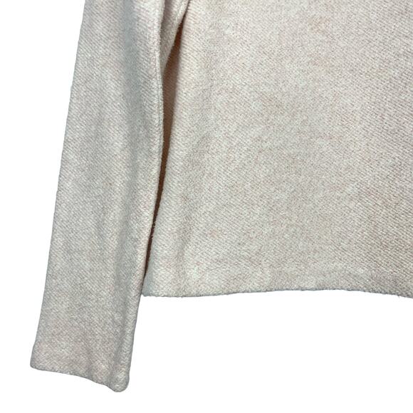 Closed Anthropologie | Pastel Pink Textured Mock Neck Relaxed Fit Sweater - Picture 4 of 9